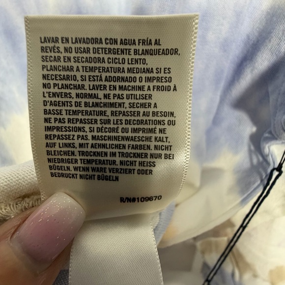 Citizens Of Humanity Light Tie-Dye Long Sleeve Oversized T-Shirt, NWT Size Small - Picture 11 of 14